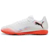 Image de PUMA Chaussures de football Future 8 Play unisexes, Puma PUMA blanche, noire, rouge éclatante, 46 EU