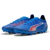 Image de PUMA Chaussures de football unisexes 6 PRO MG, ultra bleu, blanc/rouge brillant, pointure 42,5 EU, PUMA ultra bleue, blanche et rouge, 44 EU