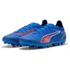 Image de PUMA Chaussures de football unisexes 6 PRO MG, ultra bleu, blanc, rouge brillant, pointure 41, PUMA ultra bleue, blanche et rouge, 42 EU