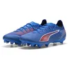Image de PUMA Chaussures de football Ultra 6 Pro Fg/Ag unisexes, PUMA ultra bleue, blanche et rouge, 46 EU