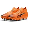 Image de PUMA Chaussures de football Ultra 6 Match+ Fg/Ag unisexes, Heat Fire PUMA Noir/rouge brillant, 45 EU