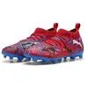 Image de PUMA Future 8 Match PLAYMAKERS FG/AG JR Chaussures de football, rouge noir-ultra bleu-rose pixel, pointure 45, Puma Red PUMA Black Ultra Blue Pink Pixel, 33 EU