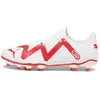 Image de PUMA Chaussures de football Future Play Fg/Ag pour homme, Puma Orchidée de feu blanche, 42 EU