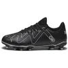 Image de PUMA Mixte Enfant Future Play FG/AG Jr Chaussure de Football, Black Silver Metallic, 31 EU