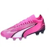 Image de PUMA Chaussures de Football Unisexe Ultra Match Fg/Ag, Poison Pink White Noir, 42.5 EU