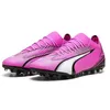 Image de PUMA Chaussures de football Ultra Match Mg pour homme, Poison Pink PUMA White PUMA Black, 45 EU