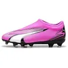 Image de PUMA Chaussures de football Ultra Match Ll Fg/Ag Jr unisexes pour enfants, Poison Pink PUMA White PUMA Black, 34 EU