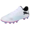 Image de PUMA Chaussures de football Future 7 Play Fg/Ag pour homme, Puma White PUMA Black Poison Pink, 42.5 EU