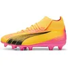 Image de PUMA Chaussures de football Ultra Pro Fg/Ag Jr unisexes pour enfant, Sun Stream PUMA Black Sunset Glow, 38.5 EU