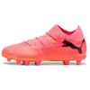 Image de PUMA Future 7 Match Fg/Ag Jr Chaussures de football unisexes pour enfant, Sunset Glow PUMA Black Sun Stream, 32 EU
