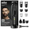Image de Braun MGK7460 Kit de toilettage de barbe tout-en-un 12 en 1 pour barbe, tondeuse à cheveux, étanche, autonomie sans fil 100 min