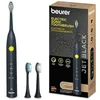 Image de Beurer SC 30 Jet Black Brosse à dents électrique, avec 4 modes de brossage, 80 000 oscillations, minuterie acoustique quadrante et affichage LED, 2 brossettes, boîtier 100% recyclé