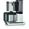Image de Bosch Styline TKA8A681 Cafetière à filtre en acier inoxydable 1,1 l pour 8-12 tasses, arrêt automatique, système de détartrage, arrêt de goutte, réservoir d'eau amovible (1 L), 1100 W, blanc