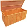 Image de Wiltec Coffre Rangement jardin 1270 x 550 x 600 mm   en bois d’Épicéa   avec Couvercle et dipositif de fixation   pour Stockage de Coussins Jouets enfants Accessoires   Terrasse Balcon