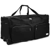 Image de monzana® Sac de voyage XXL noir 160 l 85 x 43 x 44 roulettes poignée télescopique sport bagage fonction chariot