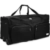 Image de Grand Sac Trolley 85L Sac de Voyage Sac de Sport avec Cadenas Poignée télescopique - Couleur au Choix, Noir, 85L