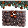 Image de Deuba Lot de 100 boules de Noël brillantes mates Ø 3/4/6 cm Décorations de Noël