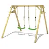 Image de WICKEY Balançoire, Espace de jeu Smart Move Balançoire en bois vert pomme pour enfants