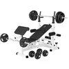 Image de GORILLA SPORTS® Banc de musculation multifonction - Avec kit d'haltères de 100 kg, support pour haltères, traction latte, station de dip, Butterfly, pupitre à curl, curler pour les jambes, réglable,
