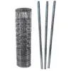 Image de Clôture de jeu de 100 m clôture de forêt clôture de pâturage maille nouée 150/19/15 + poteau de clôture à profil en Z
