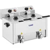 Image de Royal Catering Friteuse double en acier inoxydable (capacité 2 x 13 l, 2 x 3250 W, 230 V, thermostat E.G.O. thermostat, robinet de vidange, 2 paniers avec couvercle)