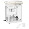 Image de Royal Catering Machine à popcorn 5-6kg/h 1500W (acier inoxydable, verre trempé, aluminium, revêtement antiadhésif, 16 l/h, tiroir miettes) Retro White & Gold Popcorn Maker