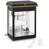 Image de Royal Catering Machine À Popcorn Professionnelle (1 500 W, 220-270 °C, 5-6 kg/h, Éclairage) Rétro Noir & Or, Appareil Professionnel Sucré Caramel