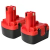 Image de vhbw 2 x Batterie Compatible avec Bosch GWS 14.4V, GWS 14.4V/3B, GWS 14.4VH, Jan-54, PAG 14.4V, PDR 14.4V/N Outil électrique (3000mAh NiMH 14,4V)