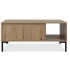 Image de Calicosy Table Basse 2 Portes 1 Niche Plock - en Panneaux de Particules - Décor Chêne Artisan - pour Salon - L100 x H43 x l60 cm