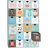 Image de BRUBAKER Calendrier de l'Avent à Remplir - Noël Animalier Bleu - Calendrier de Noël DIY avec 24 Petites Portes pour Coupons, Bonbons et Autres Surprises - 39 cm en Carton