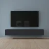 Image de Mai & Mai Meuble TV Suspendu Table TV Salon Gris Noir 200cm
