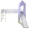 Image de Homestyle4u Lit pour enfant en pin massif naturel motif fleur, bois, rose, taille unique