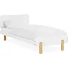 Image de Homestyle4u 2607 - Lit pour enfant 90 x 200 cm avec sommier à lattes - Cadre de lit en bois de pin massif - Blanc