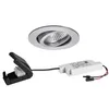 Image de Brumberg BB18 LED-Einbaustrahlerset, dim2warm, Phasenabschnitt dimmbar, mit Anschlussbox, 6W, 460lm, 1800-3000K, aluminium (39483253)