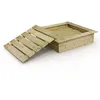 Image de WICKEY Bac à sable en bois King Kong - 120 x 120 cm - Avec couvercle - Pour enfants - Aire de jeux durable pour enfants