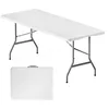 Image de Wiltec Table de camping pliante, 1800 x 750 x 740 mm, table portable gris clair en PE-HD/acier, table pliable légère pour extérieur, BBQ, fêtes, barbecue, pique-nique