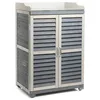 Image de Wiltec Meuble de jardin 670 x 465 x 997 mm   Abri avec Espace de rangement inférieur   Armoire Table pour plantes, Cabane Cabanon   couleur Grise