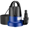 Image de Wiltec Pompe à eau immergée à aspiration plate 400 W   Jusqu’à 1 mm   7000 l/h   Refoulement max. 7 m, profondeur max. 7 m   Capteur de niveau d’eau   Pompe submersible Eau propre