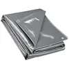 Image de Wiltec Bâche de protection résistante aux intempéries - 5 x 8 m - Gris - Bâche imperméable avec oeillets - En polyester - 650 g/m² - Résistant aux UV - Bâche de protection robuste avec revêtement en
