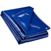 Image de Wiltec Bâche de camion 5 x 8 m 650 g/m² Bleue Polyester Revêtement PVC  illets inox 100 cm Haute protection Vol UV Intempéries Moisissure Étanche Solide Sécurité routière