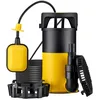 Image de Wiltec Pompe à eau immergée 3 en 1 à aspiration plate 550 W   Jusqu’à 1 mm   12500 l/h   Refoulement max. 7 m, profondeur max. 7 m   Interrupteur à flotteur, Thermorégulateur   Pompe submersible