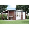Image de Alpholz Abri de jardin Maria avec montage en bois massif | Abri de jardin avec paroi de 28 mm d'épaisseur | Maison de jardin en bois avec matériel de montage | Abri à outils 450 x 250 + 150 cm | Toit