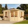 Image de Alpholz Abri d'Angle Monica Royal en Bois Massif | Maison de Jardin Avec Paroi de 28 mm d'Épaisseur | Dimensions : 350 x 350 cm | Toit