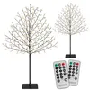 Image de MONZANA® 2X Arbre Lumineux 220 LED 220 cm minuterie 8 Modes de lumière résistant aux intempéries décoration Noël Cerisier