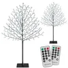 Image de MONZANA® 2X Arbre Lumineux 220 LED 220 cm minuterie 8 Modes de lumière résistant aux intempéries décoration Noël Cerisier