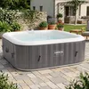 Image de Arebos Spa Gonflable 2400W | Piscine d'extérieur | pour 6 Personnes 185x185cm | 130 Buses de Massage | 910 L avec Chauffage | Gonflage par Bouton-Poussoir | Couverture Incluse