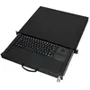 Image de aixcase AIX-19K1UKDETB-B Tiroir de clavier 19" 1U avec clavier DE + Trackball, USB