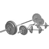 Image de GORILLA SPORTS® Lot d'haltères 108 kg - SZ Curl 120 cm, haltère 170 cm, haltères courts 30 mm, poids 6 x 1,25 kg, 6 x 2,5 kg, 2 x 5 kg, 2 x 10 kg, 2 x 15 kg, fermetures ressort/étoiles, en fonte