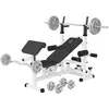 Image de Gorilla Sports Banc de Musculation Universel GS005 + Set d'haltères Fonte Grip de 108 KG