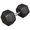 Image de GORILLA SPORTS® Haltères Hexagonaux - Poids de 2-50 kg, Individuel/Ensemble, Fonte Caoutchouc, Chromé, Antidérapante, Noir - Haltères Courts, Dumbbell, Musculation, Entraînement, pour Fitness, Gym